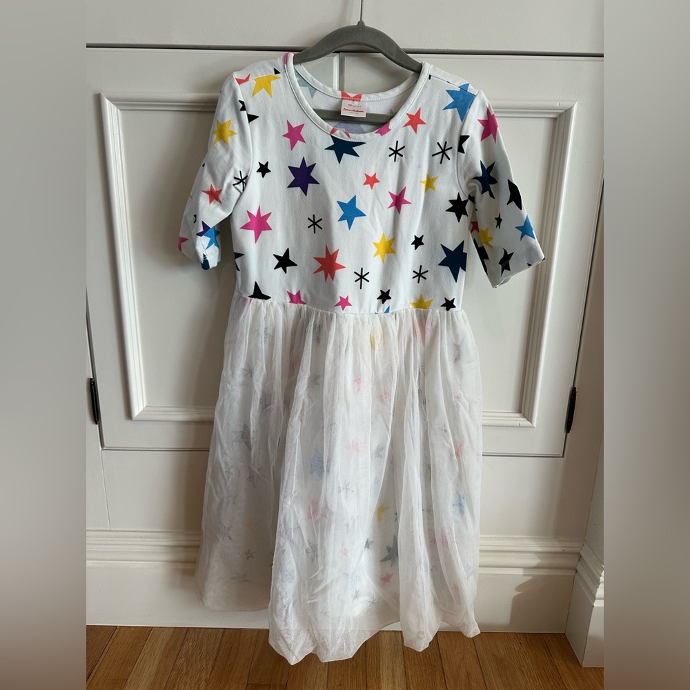 Hanna Andersson Colorful Star Print Tulle Dress